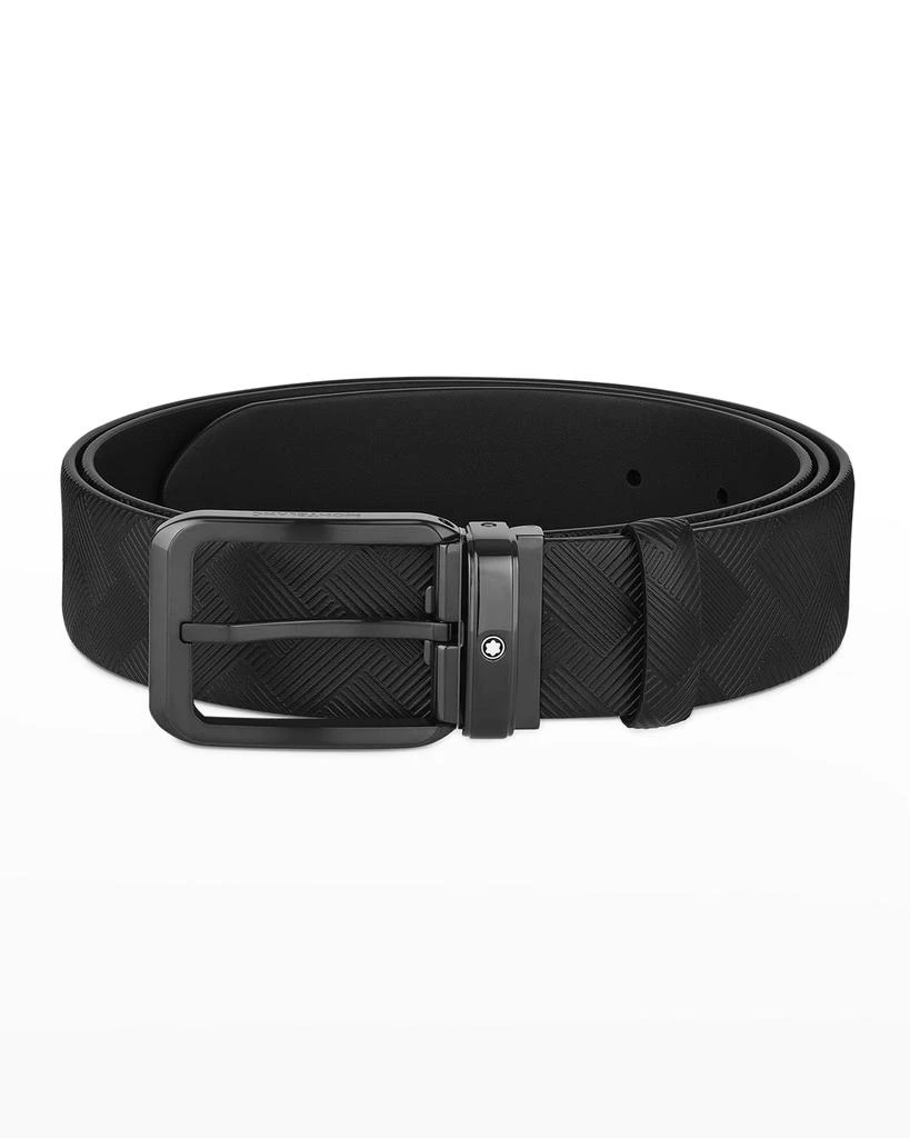 商品MontBlanc|Men's Black 35mm Reversible Belt,价格¥3206,第1张图片