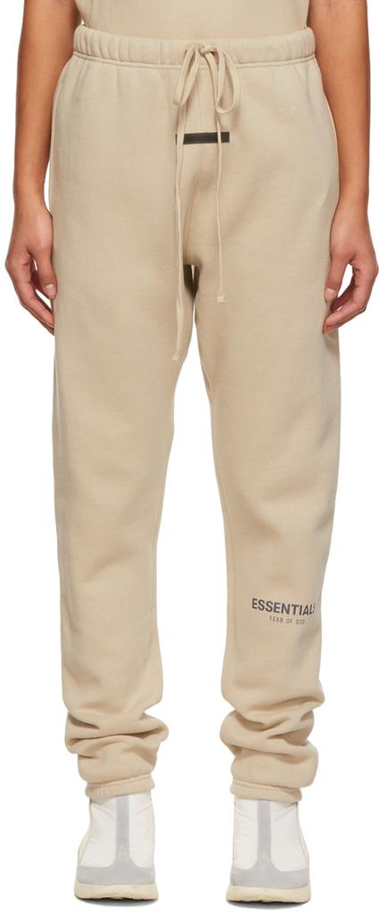 SSENSE Exclusive Beige Fleece Lounge Pants商品第1张图片规格展示