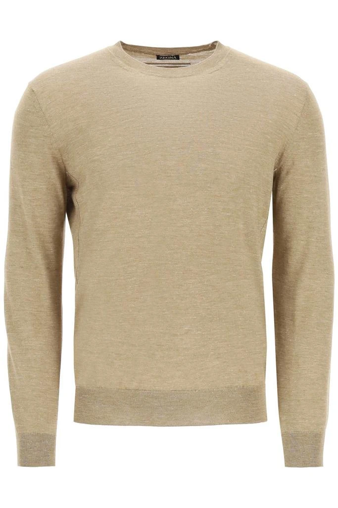商品Zegna|Zegna lightweight silk cashmere and linen sweater,价格¥2871,第1张图片