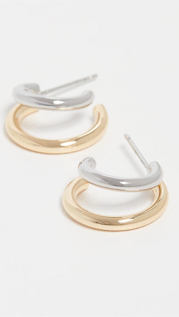 SHASHI Gemini 圈式耳环商品第4张图片规格展示