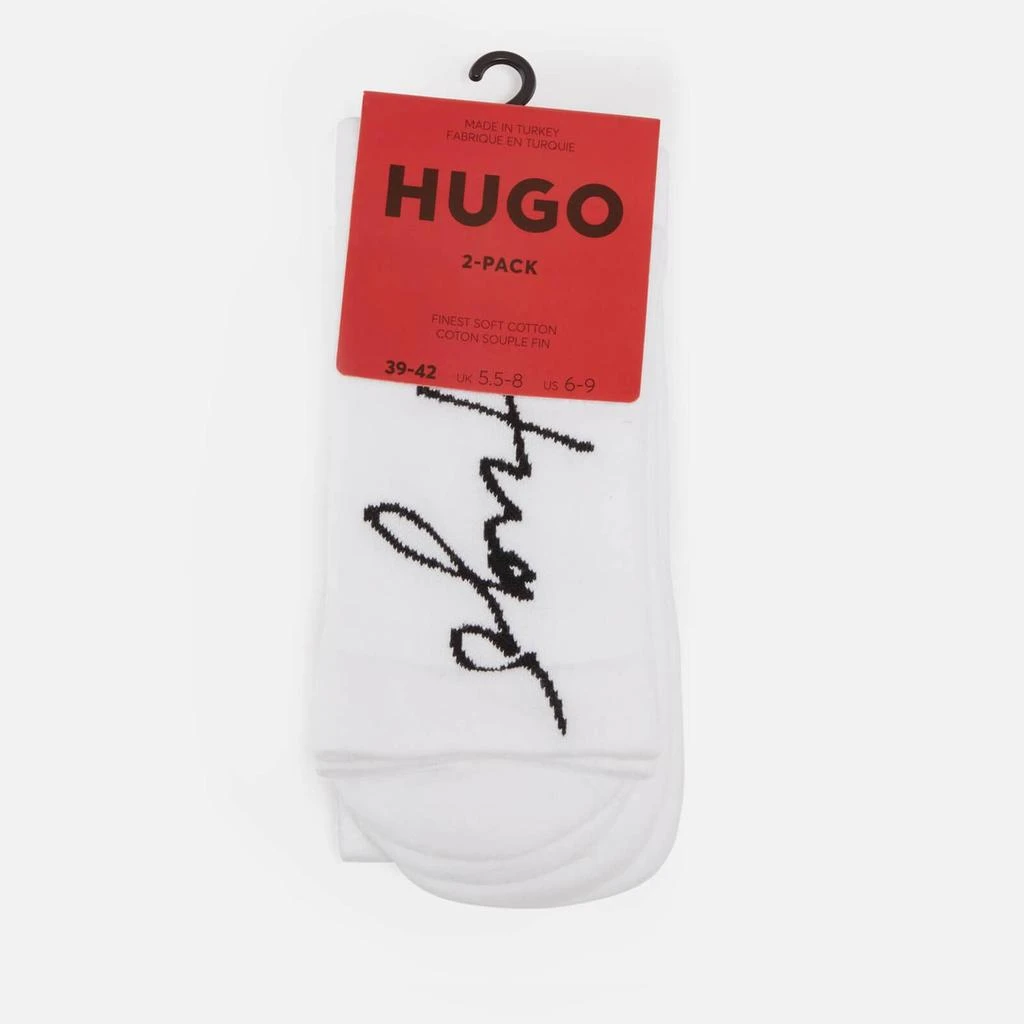 商品HUGO Bodywear|HUGO Bodywear Two-Pack Logo Cotton-Blend Socks,价格¥79,第1张图片