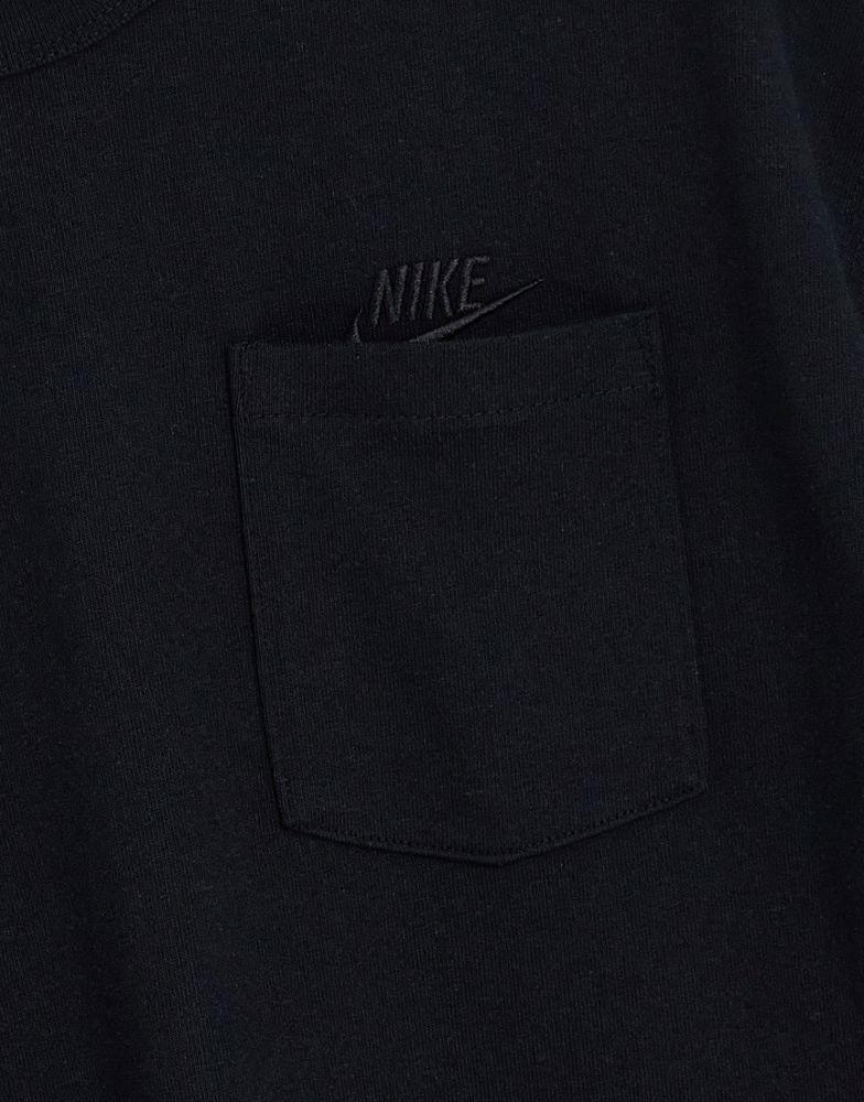 Nike Premium Essentials oversized t-shirt with chest pocket in black商品第2张图片规格展示