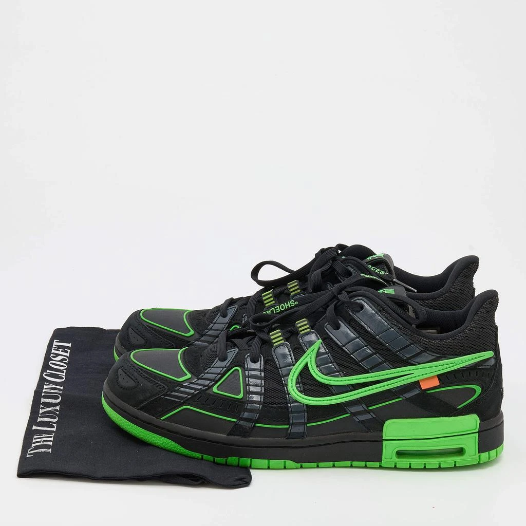 Off-White x Nike Black/Green Mesh and Leather Rubber Dunk Sneakers Size 46 商品