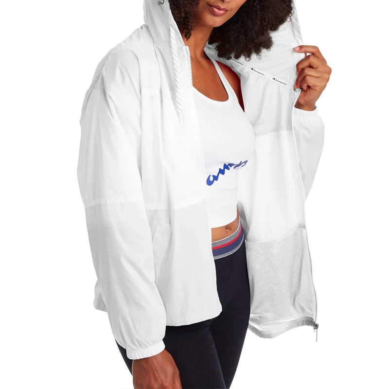 Champion 女士时尚拼色连帽拉链夹克 J5688-550769-100 商品