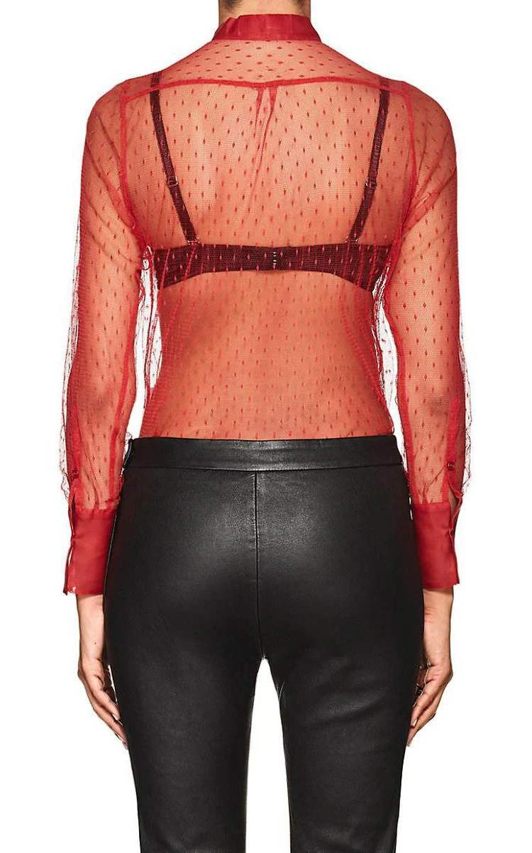 商品Valentino|Sheer Swiss Dot Blouse,价格¥2892,第2张图片详细描述