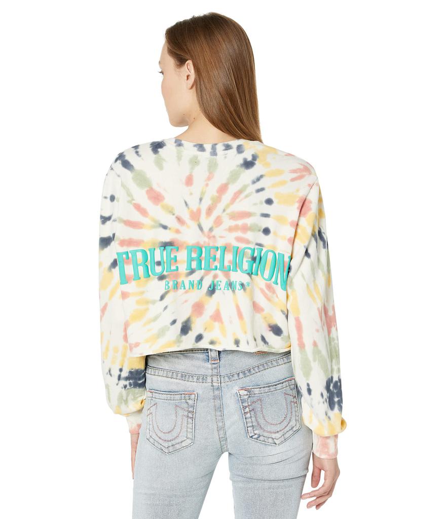 Tie-Dye Crop Logo Sweatshirt商品第2张图片规格展示