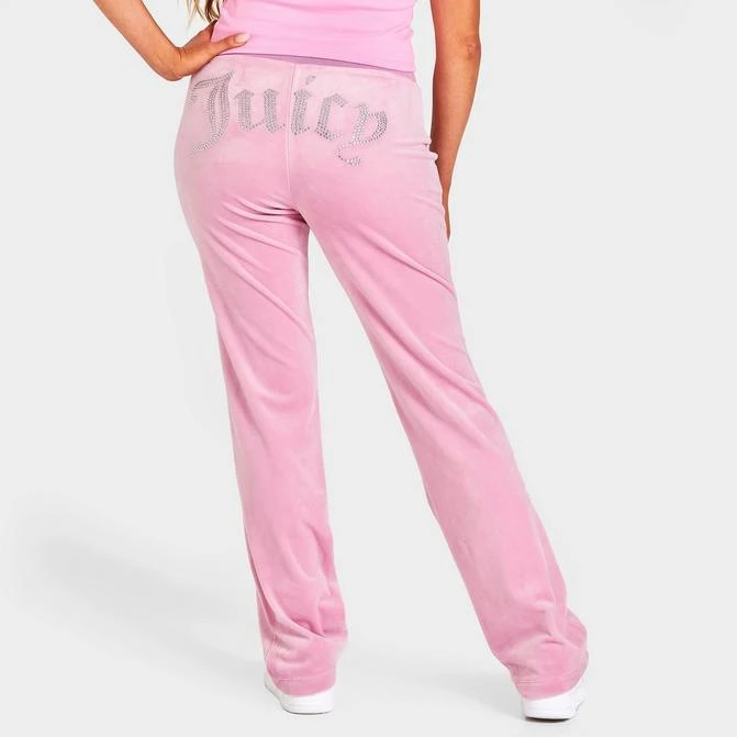 商品Juicy Couture|Women's Juicy Couture OG Big Bling Velour Track Pants,价格¥486,第1张图片