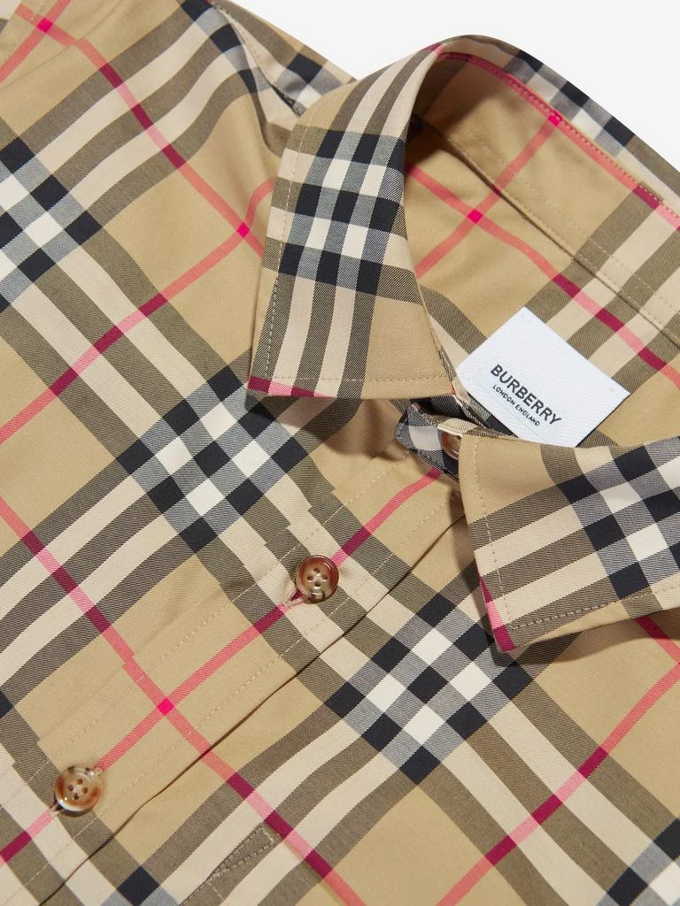 商品Burberry|Boys Owen Long Sleeve Check Shirt in Beige,价格¥1757,第3张图片详细描述