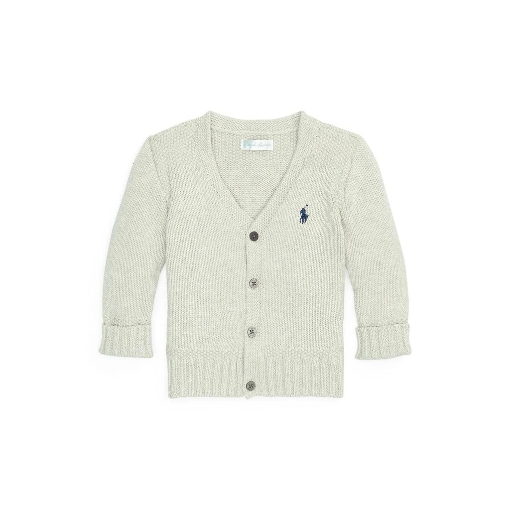 商品Ralph Lauren|Combed Cotton V-Neck Cardigan (Infant),价格¥376,第1张图片