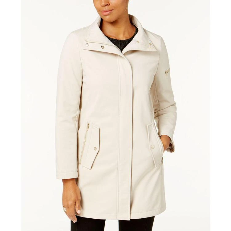 商品Ivanka Trump|Faux-Fur-Trim Hooded Softshell Raincoat,价格¥711,第3张图片详细描述