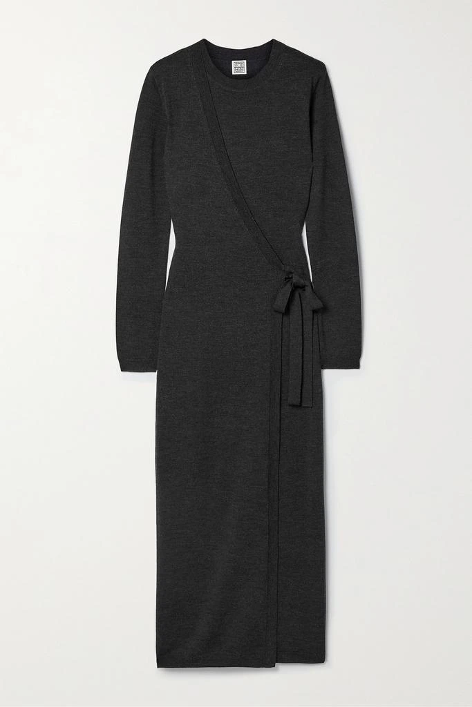 商品Totême|羊毛中长连衣裙围裹式开襟衫套装,价格¥3000,第1张图片