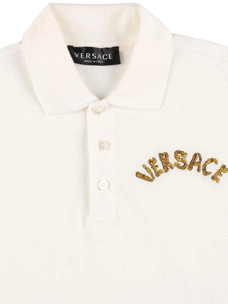 商品Versace|Cotton Polo T-shirt W/ Logo,价格¥735,第1张图片