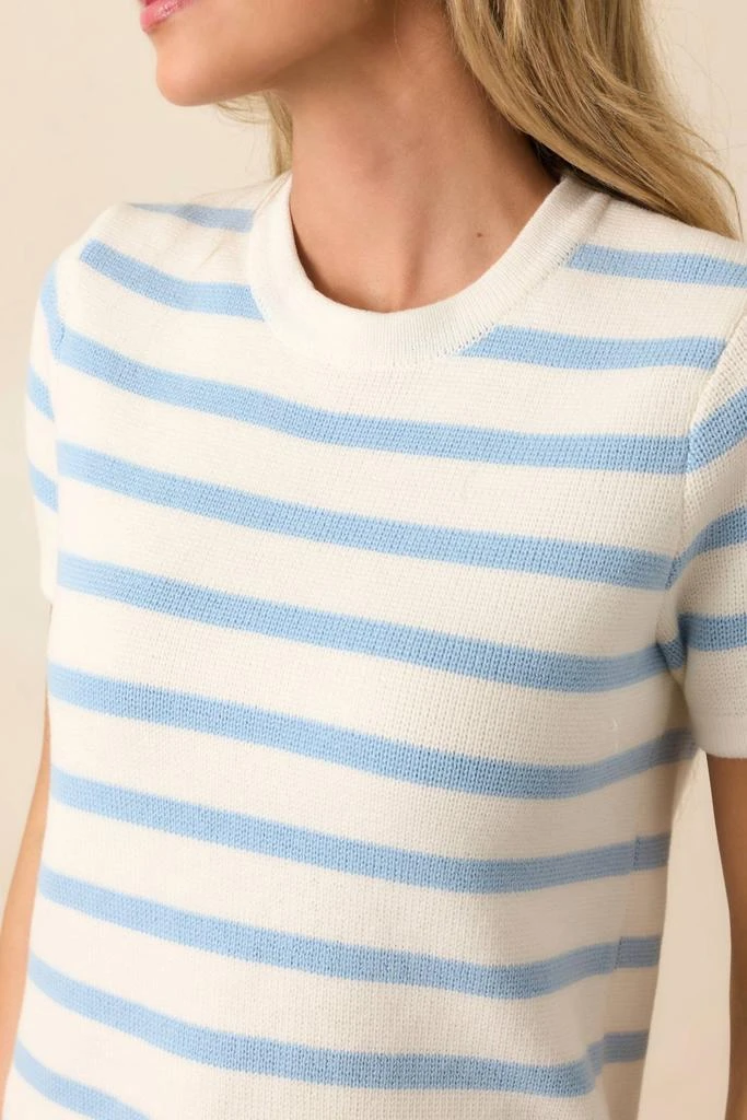 商品Prosperina|Mary Lynn Knit Top In Blue Stripe,价格¥547,第2张图片详细描述