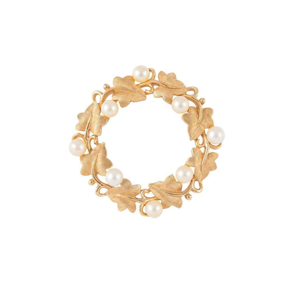 商品Susan Caplan Vintage|1960s vintage trifari faux pearl wreath brooch,价格¥2307,第1张图片