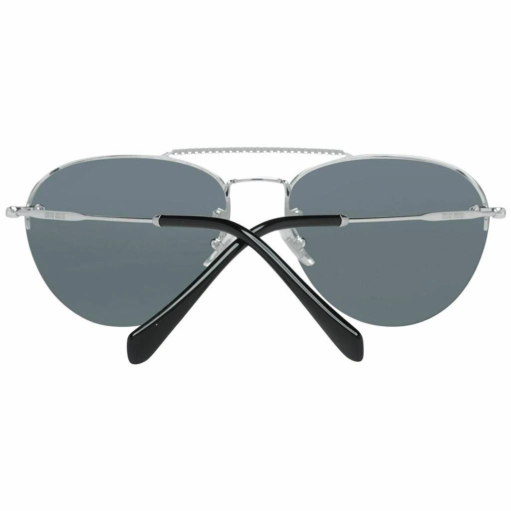 商品Miu Miu|Miu Miu Women's Sunglasses - Core Silver Tone Metal Frame Black Lens | 54US-1BC1A159,价格¥887,第4张图片详细描述
