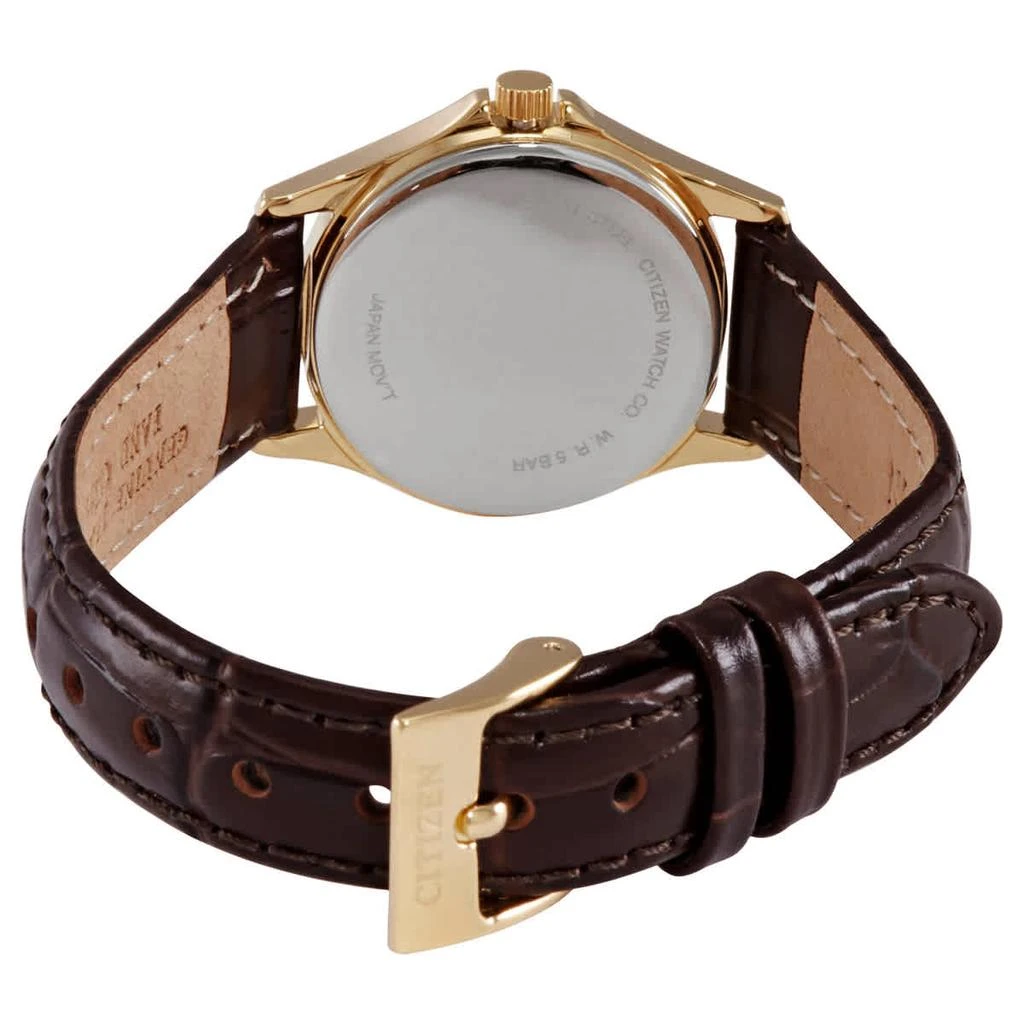 商品Citizen|Quartz Gold Dial Brown Leather Ladies Watch EQ2002-07P,价格¥589,第3张图片详细描述