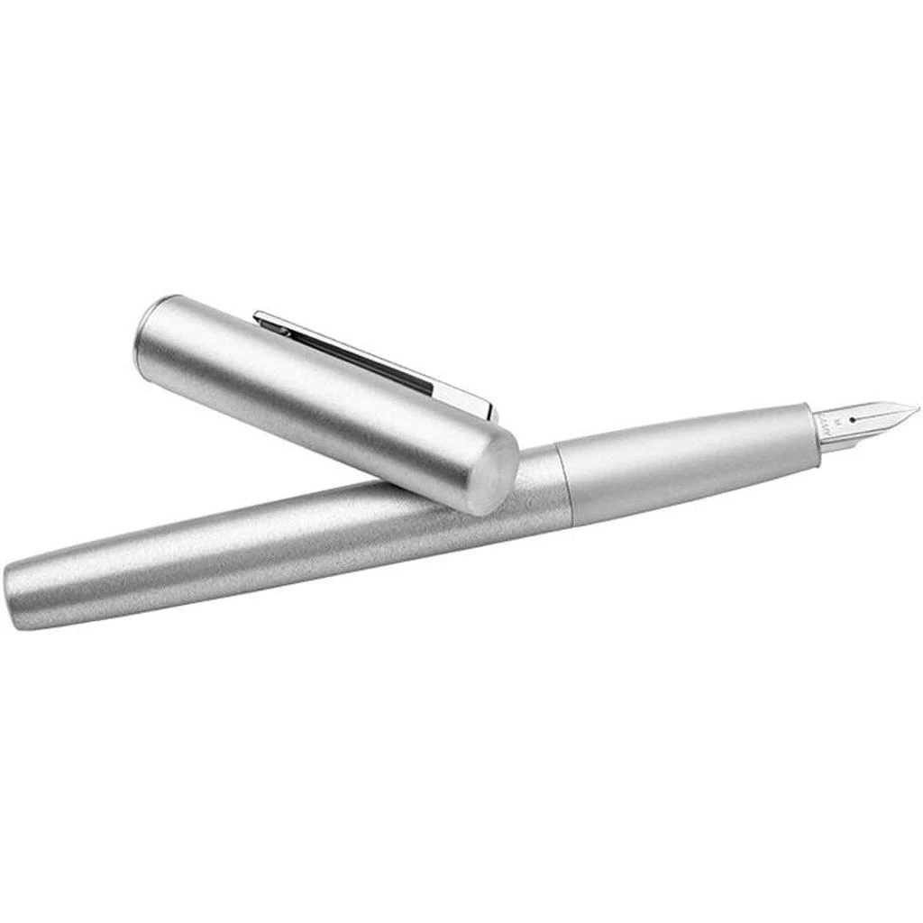 商品Lamy|Lamy Fountain Pen - Aion Olive Silver Brushed Aluminum Snapped On,价格¥524,第4张图片详细描述