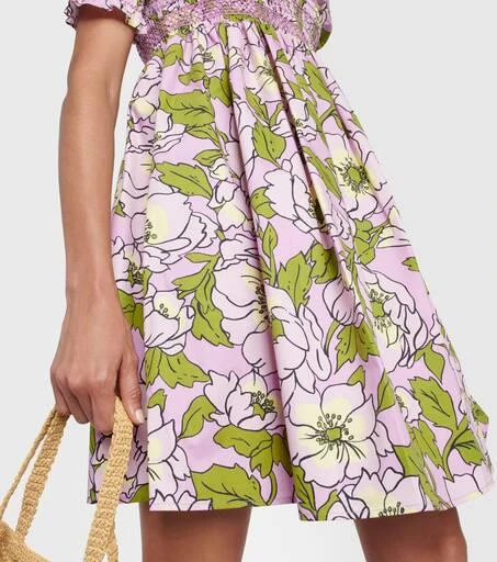 商品Tory Burch|花卉抽褶棉质迷你连衣裙,价格¥3631,第5张图片详细描述
