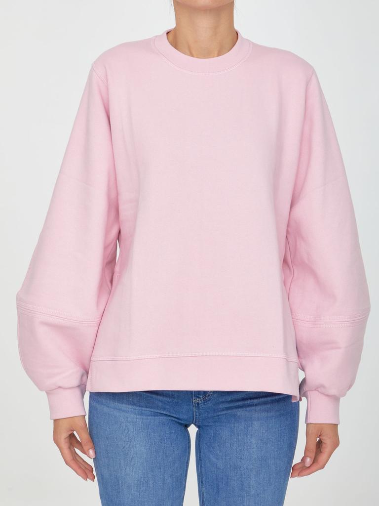 Ganni Pink Sweatshirt With Logo商品第1张图片规格展示