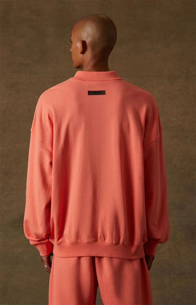 商品Essentials|Coral Long Sleeve Polo Sweatshirt,价格¥618,第4张图片详细描述