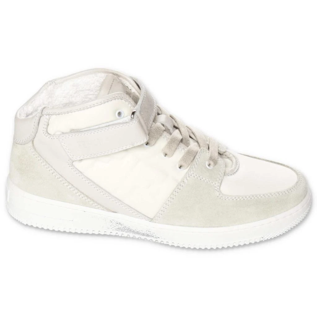 商品Fendi|Fendi Sneakers Alta Bianca In Pelle Scamosciata Con Lacci E Velcro,价格¥4170,第2张图片详细描述