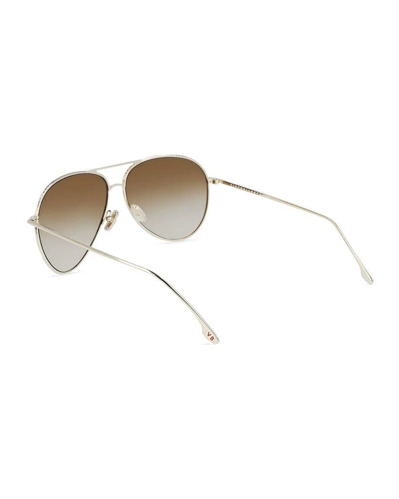 商品Victoria Beckham|Aviator Hammered Metal Sunglasses,价格¥3301,第4张图片详细描述