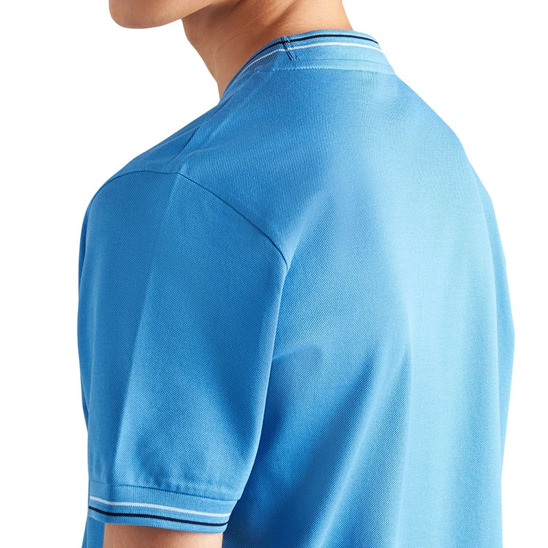 商品Prada|【预售3-7天】PRADA/普拉达 22年秋冬新款 男士浅紫光蓝色纯棉短袖T恤UJN452_1ZMI_F0237_S_181,价格¥4199,第5张图片详细描述