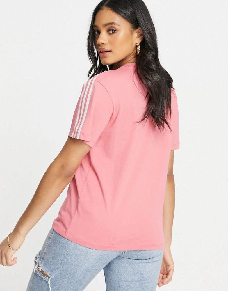 商品Adidas|adidas Originals adicolour 3D logo three stripe t-shirt in hazy rose,价格¥166,第2张图片详细描述