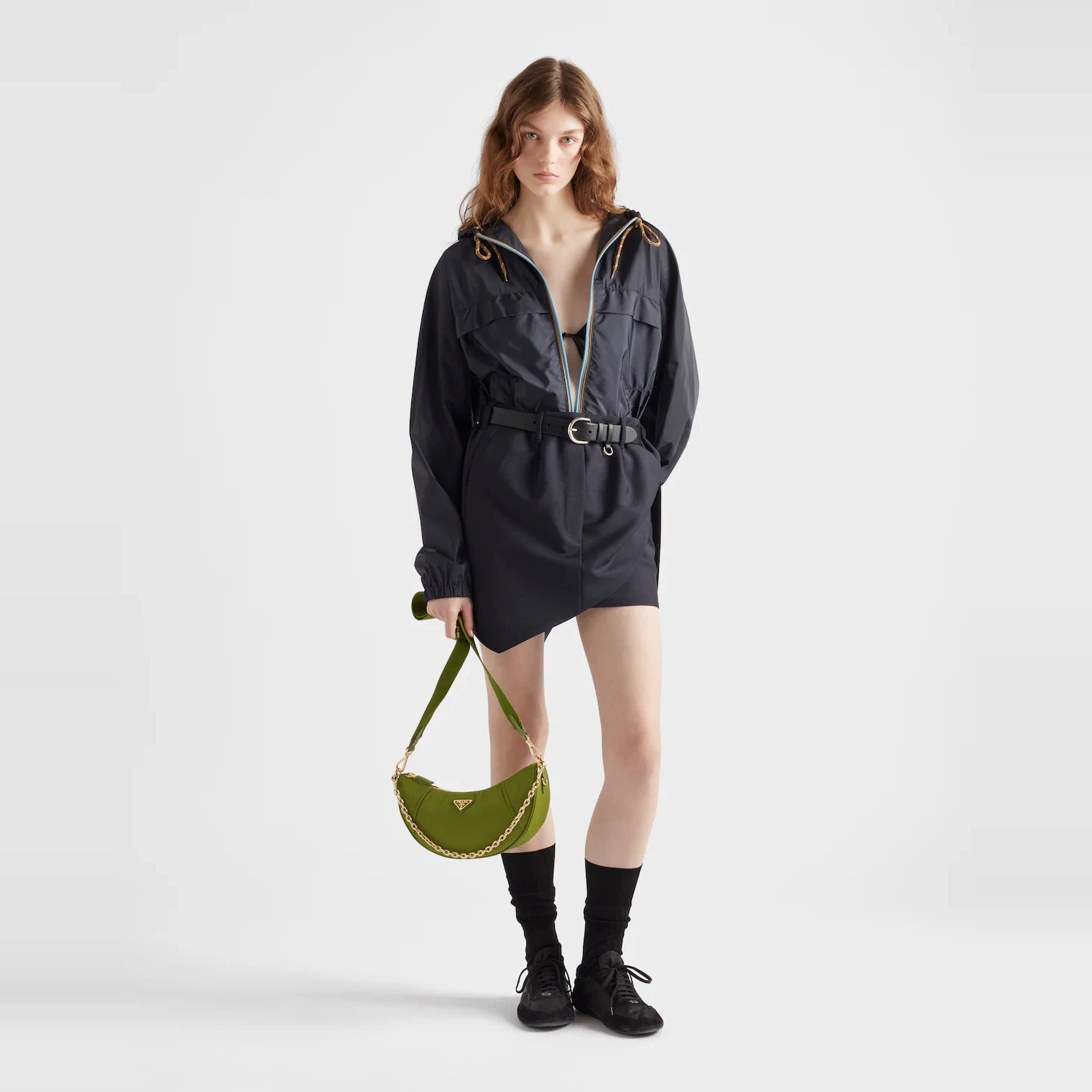 【预售】 普拉达 25春夏 女士 单肩包 Sac porté épaule en Re-Nylon 1BH222_R064_F077G_V_NOO 商品