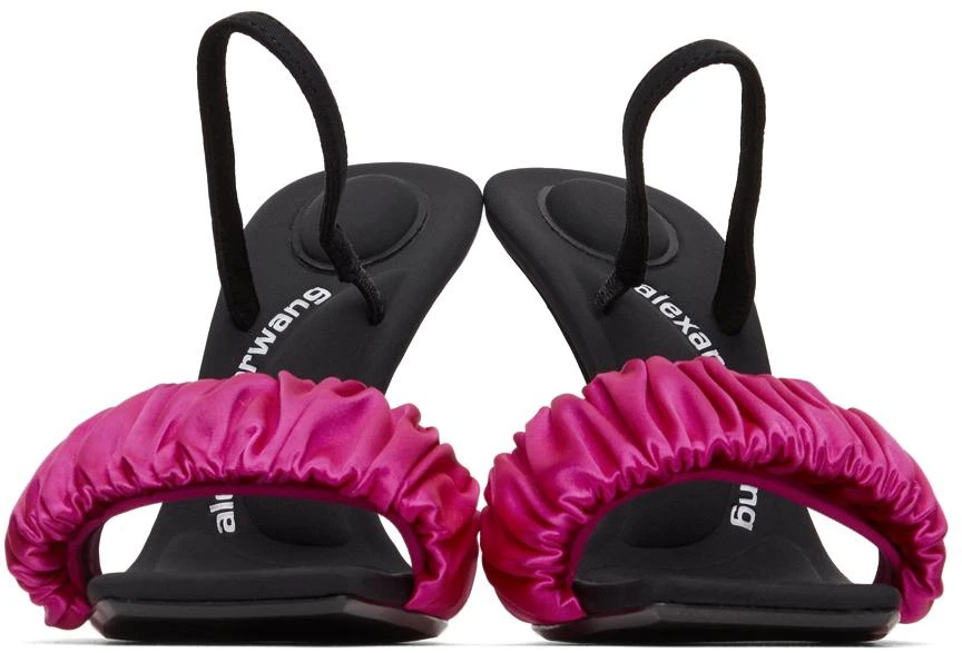 商品Alexander Wang|Pink Scrunchie Jessie Heeled Sandals,价格¥2250,第2张图片详细描述