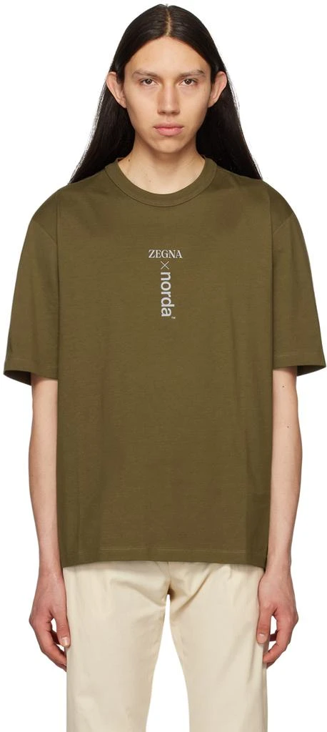 商品Zegna|Khaki norda Edition T-Shirt,价格¥1225,第1张图片