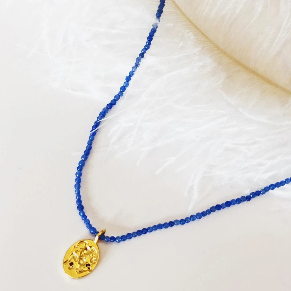 商品Hermina Athens|Hermina Athens Women's Sealstone Runner Necklace - Blue,价格¥531,第2张图片详细描述