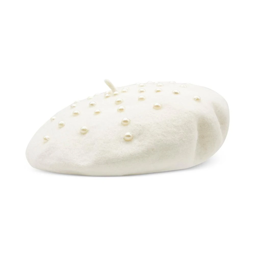 商品Kate Spade|Women's Imitation Pearl Wool Beret,价格¥519,第1张图片