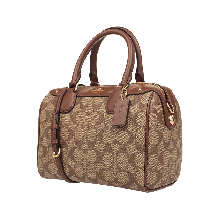 Coach 蔻驰 新款女士皮革棕色手提斜挎波士顿水桶包 F58312IME74 商品