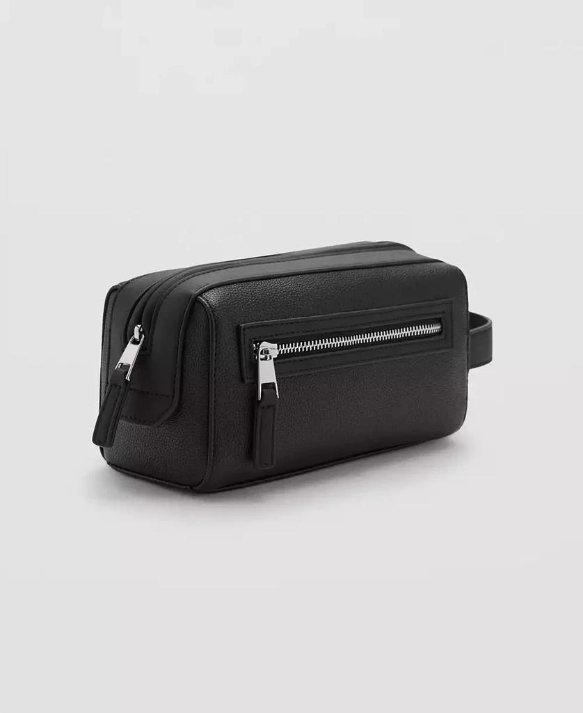 商品Mango|Men's Zipped Pebbled Cosmetic Bag,价格¥386,第2张图片详细描述