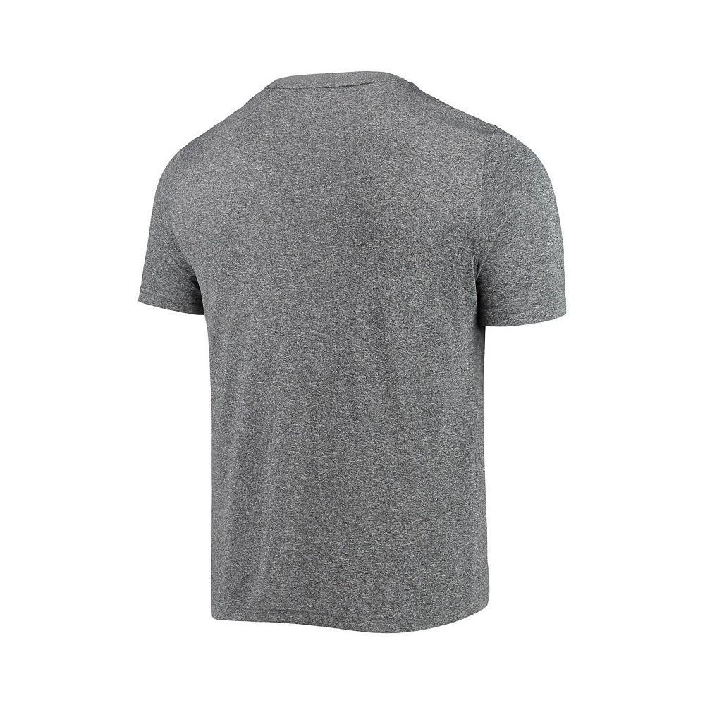 商品CHAMPION|Men's Gray Wisconsin Badgers Slash Stack T-shirt,价格¥179,第5张图片详细描述