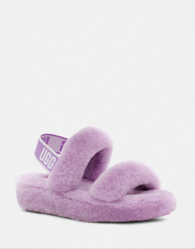 商品UGG|UGG Oh Yeah double strap flat sandals in lilac bloom,价格¥549,第6张图片详细描述