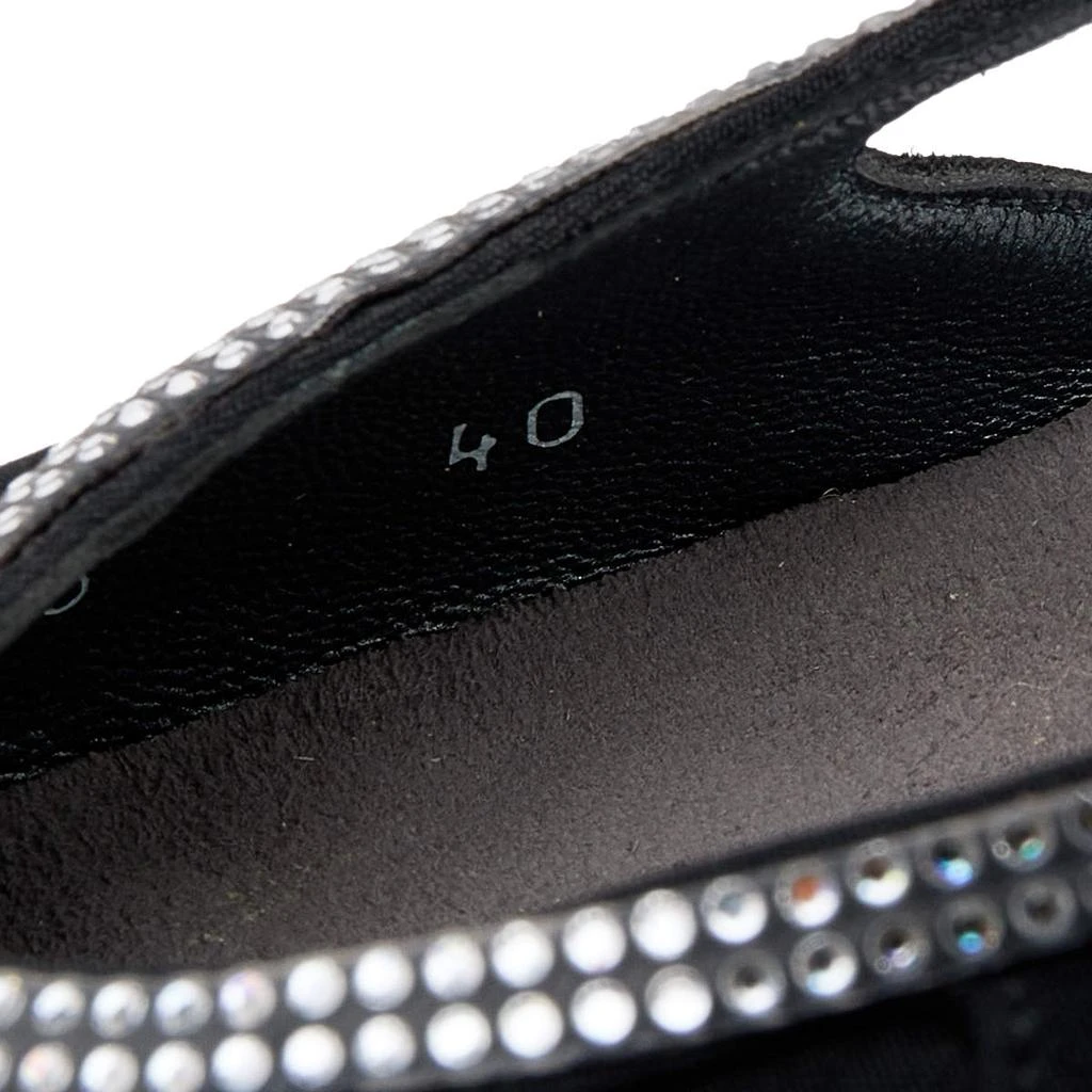 Stuart Weitzman Black Nylon Crystal Embellished Mules Size 40 商品