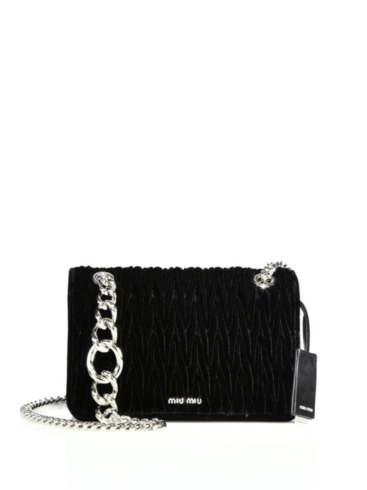 商品Miu Miu|Club Medium Matelassé Velvet Crossbody Bag,价格¥8319,第1张图片