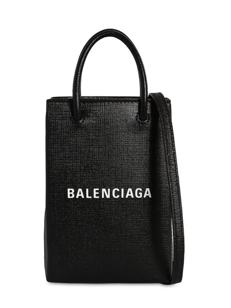 商品Balenciaga|Shopping Leather Phone Holder,价格¥8244,第1张图片