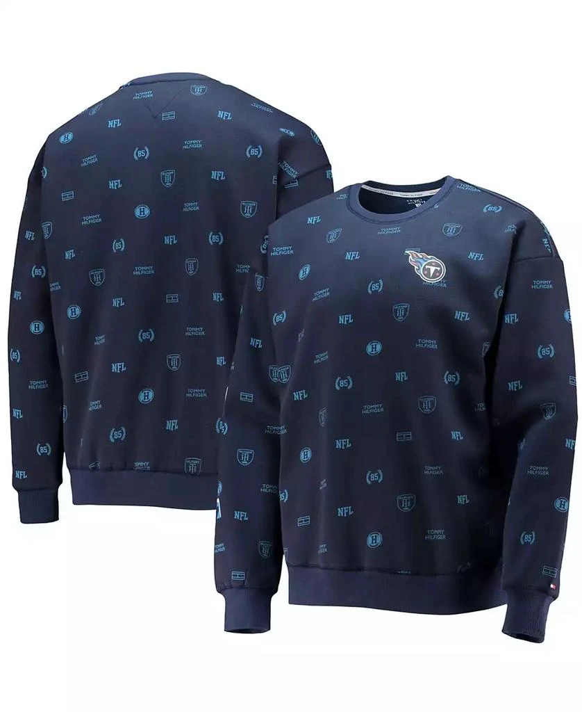 商品Tommy Hilfiger|Men's Navy Tennessee Titans Reid Graphic Pullover Sweatshirt,价格¥449,第1张图片