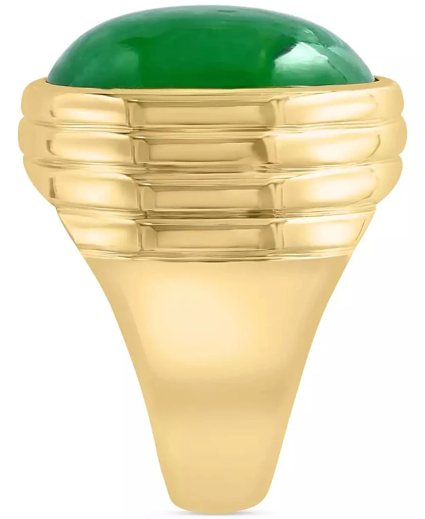 商品Effy|EFFY® Men's Dyed Jade Cabochon Ring in Gold-Plated Sterling Silver,价格¥1833,第4张图片详细描述