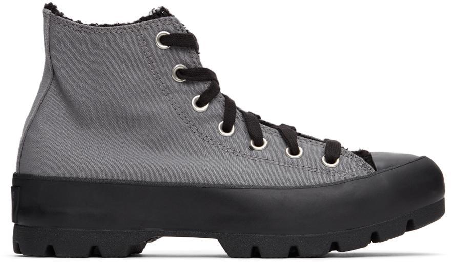 商品Converse|Grey Fleece Chuck Taylor All Star Lugged Hi Sneakers,价格¥566,第1张图片