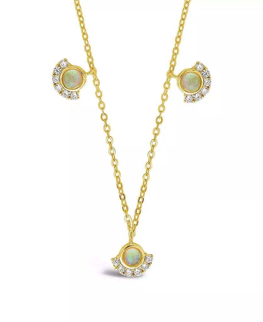 商品Sterling Forever|Opal Stud Earrings and Necklace Tis The Season Gift Set,价格¥360,第3张图片详细描述