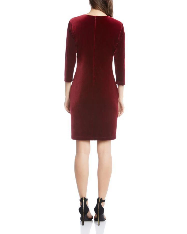 商品Karen Kane|V-Neck Velvet Sheath Dress,价格¥431,第2张图片详细描述