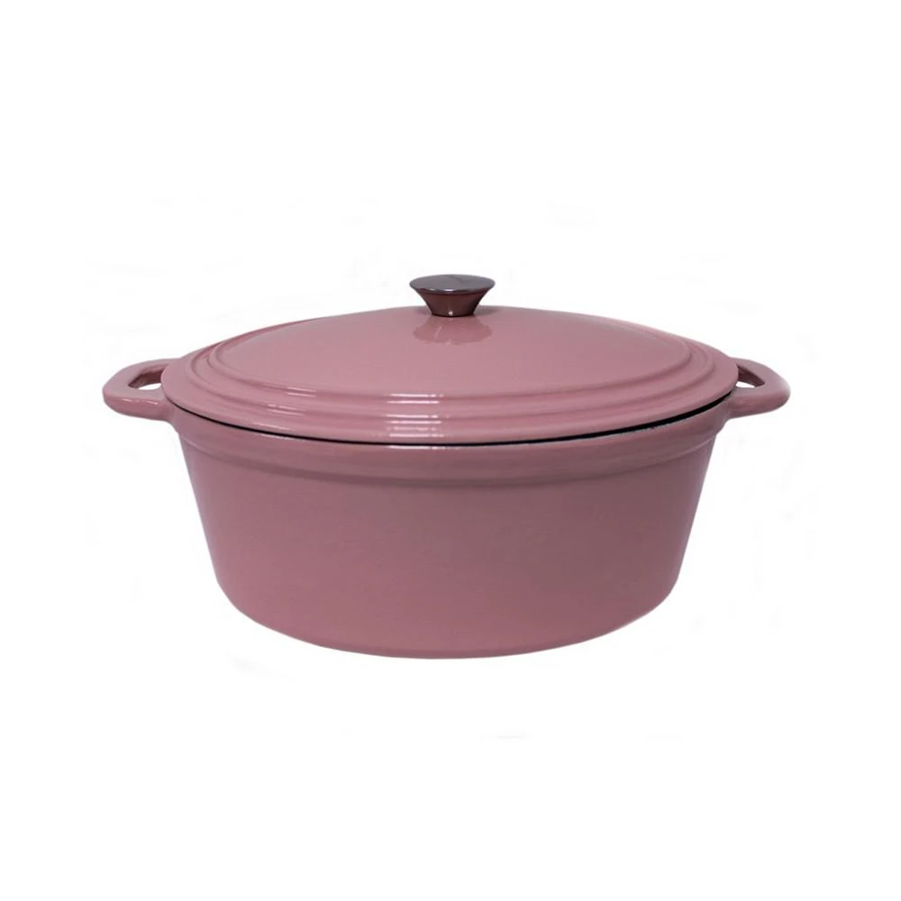 商品BergHOFF|Neo Pink 8 Qt. Oval Cast Iron Casserole,价格¥2221,第1张图片