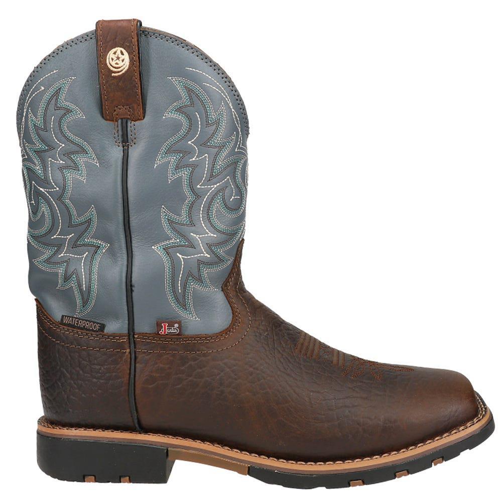 商品Justin Boots|Fireman Square Toe Cowboy Boots,价格¥931,第1张图片