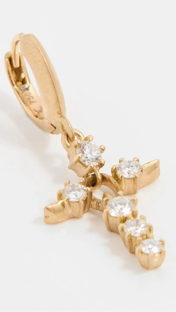 商品Jade Trau|Jade Trau Cross Huggie Drop Earring,价格¥22909,第4张图片详细描述