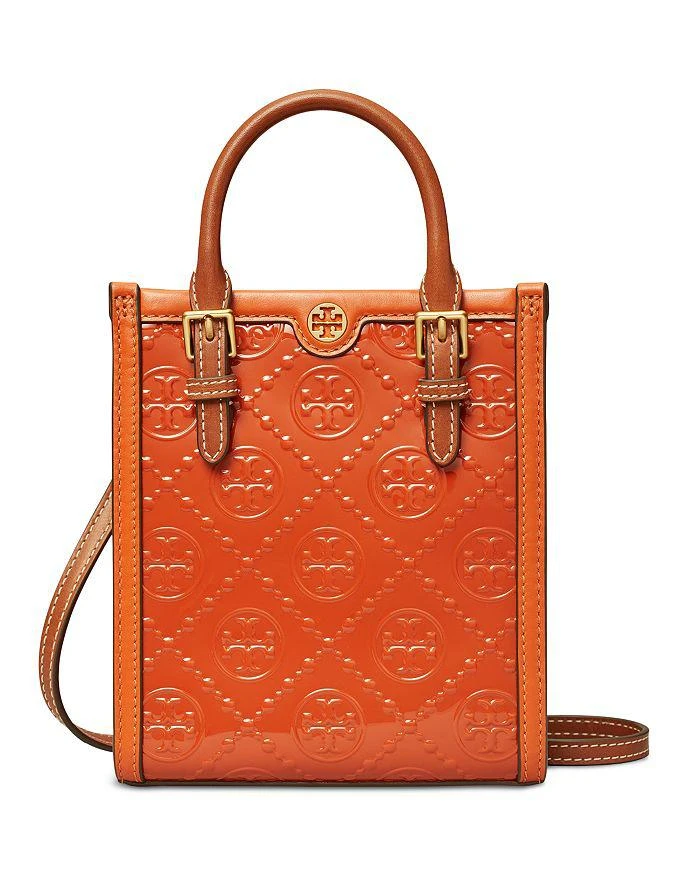 商品Tory Burch|T Monogram Embossed Patent Leather Mini Tote,价格¥3726,第1张图片