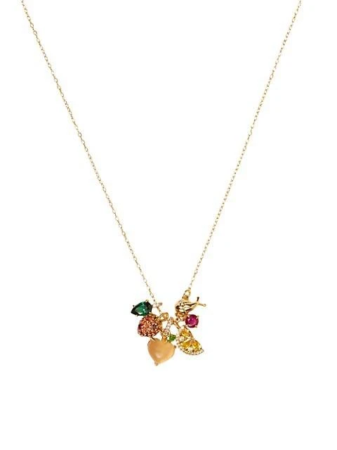 商品Kate Spade|Fruit Salad Goldtone & Cubic Zirconia Cluster Pendant Necklace,价格¥386,第1张图片